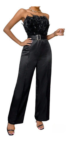 Entero Jumpsuit Mono Negro Fiesta  El 47