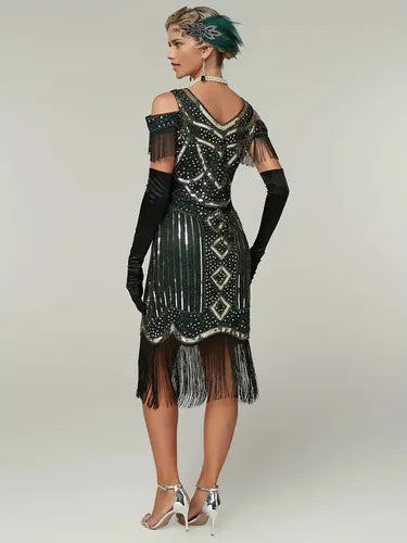 Vestido De Baile Retro Gatsby, Años 20 Charleston  Va 627