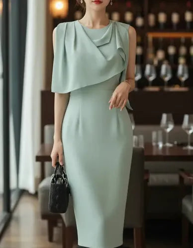 Vestido Elegante Tubo Ajustado Coctel Fiesta Va 438 Verde L