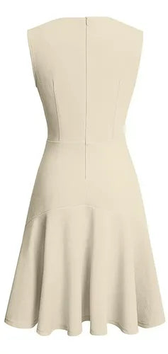 Vestido Oficina Cóctel Formal Acampanado Swing Va 484