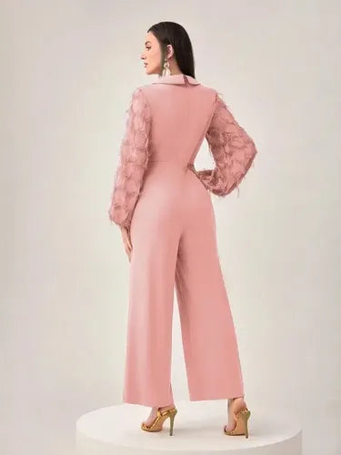 Entero Jumpsuit Mono Fiesta Manga Farol El 189 Rosa L
