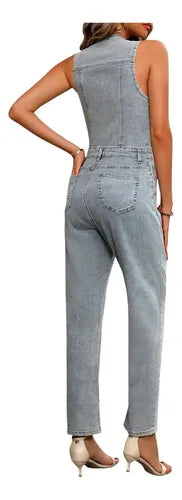 Entero Jumpsuit Mono Mezclilla Jeans Denim El 224