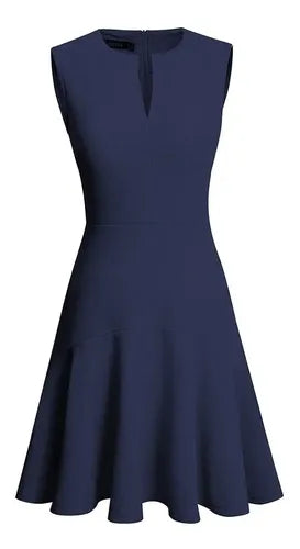 Vestido Oficina Cóctel Formal Acampanado Swing Va 484