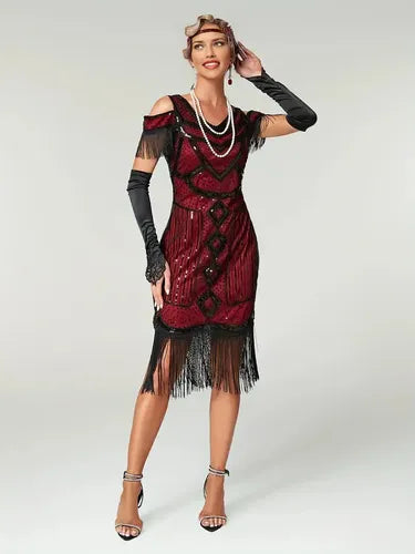 Vestido De Baile Retro Gatsby, Años 20 Charleston  Va 627