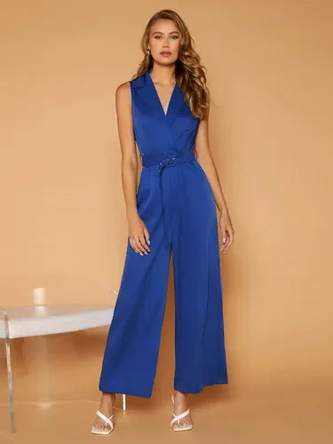 Entero Jumpsuit Mono Cuello Con Solapa Pierna Ancha  El 90