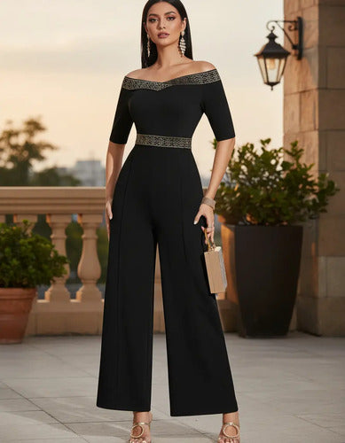 Entero Jumpsuit Mono Fiesta Hombros Descubiertos El 81