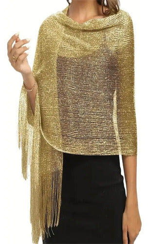 Envoltura Brillante Flecos Bolero Tapado Chal Fiesta Bb 22