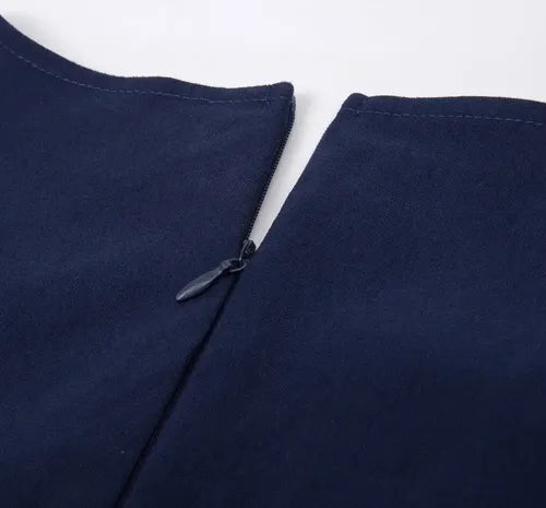 Vestido Azul Bodycon Vintage Va 288 Azul Oscuro S