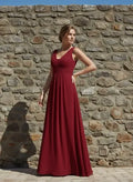 Vestido de gasa largo al tobillo