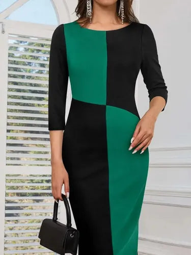 Vestido Ajustado Oficina Cóctel Bodycon Va 592