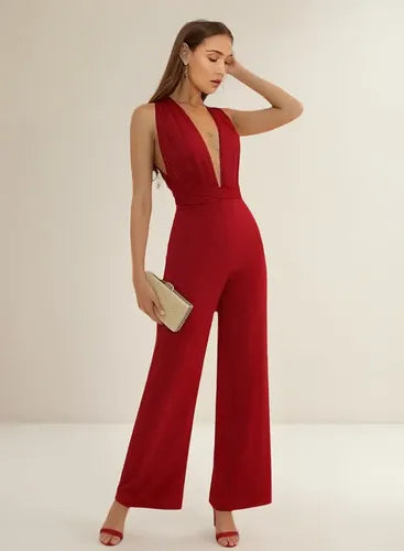 Entero Jumpsuit Mono Negro Fiesta Multi Manera Uso El 53