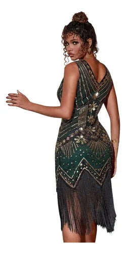 Vestido De Baile Retro Gatsby, Años 20 Charleston  Va 633