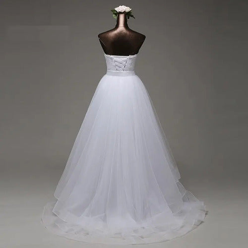 Vestido De Novia Desmontable De Cola Sirena Corset Np 09