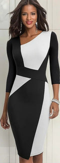 Vestido Formal Oficina Coctel Negro  Va 423
