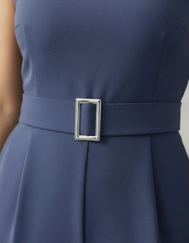 Jumpsuit Largo Azul Plomizo - vista 11