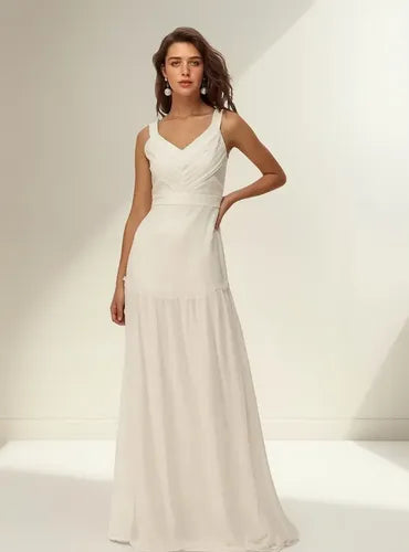 Vestido De Novia Chic Fiesta Largo Td 01