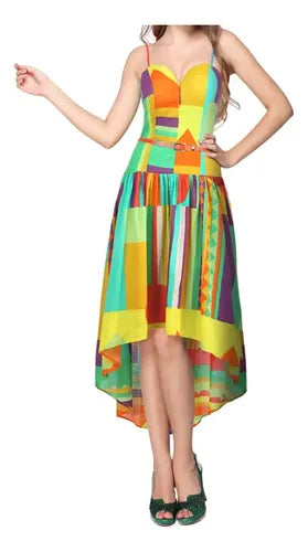 Vestidos Fiesta Más Corto Adelante  Modelo Ep 15 Amarillo 8