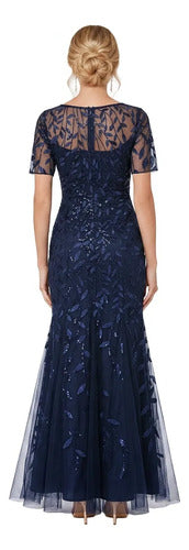 Vestido largo multicolor lentejuelas corte sirena