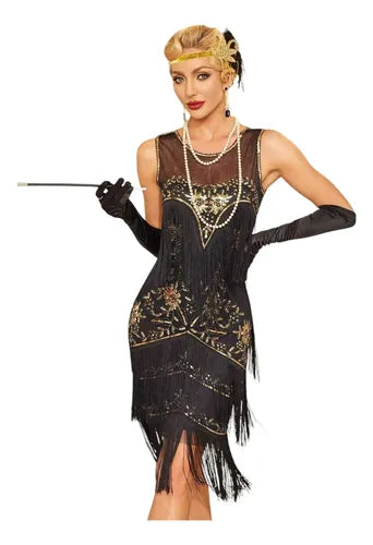 Vestido De Baile Retro Gatsby, Años 20 Charleston  Va 610