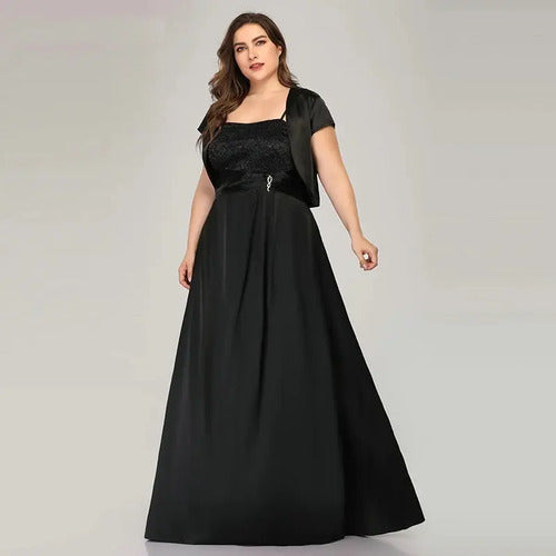 Vestido Fiesta Largo Con Bolero Talla Grande Ep 175