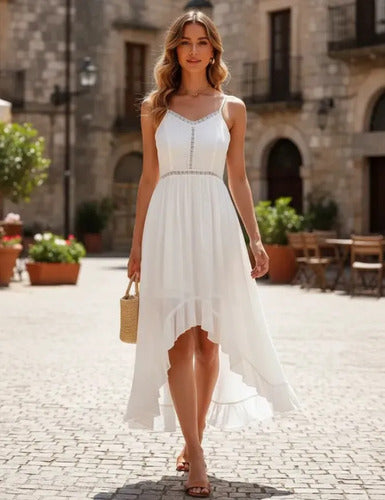 Vestido Tirantes Ajustables Fiesta De Día Mullet Va 512