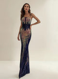 Vestido Fiesta Lentejuelas Sirena Tirantes Vl 58