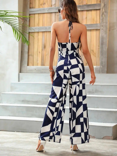 Jumpsuit escote halter · Blanco - vista 2