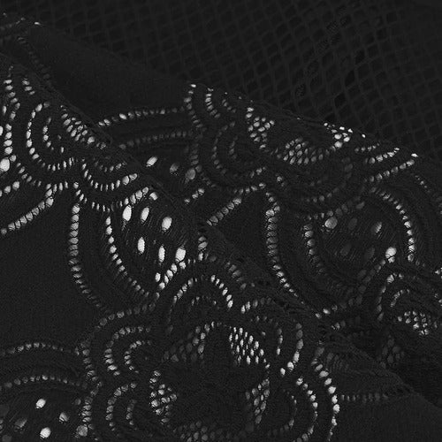 Vestido Coctel Oficina  Negro Modelo Va 413 Negro M
