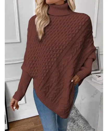 Ruana Poncho Tejido Chal De Punto Tapado Mujer Bb 32