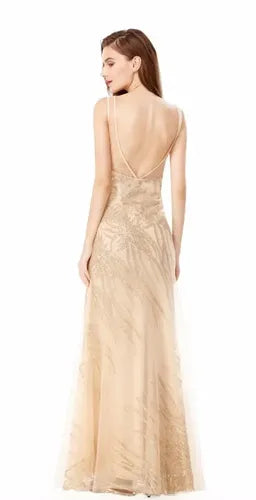 Vestido De Fiesta Largo Graduación Matrimonio Ep 110 Beige 10