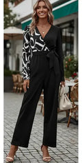 Entero Jumpsuit Mono Manga Larga Fiesta  El 130 Negro S