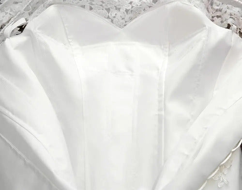 Vestido Novia Marfil Sirena Mangas Corset Delpilar Np 08