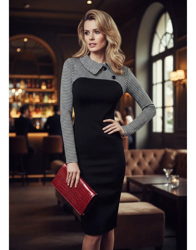 Vestido Formal Bodycon Ajustado Coctel Va 160 Negro L