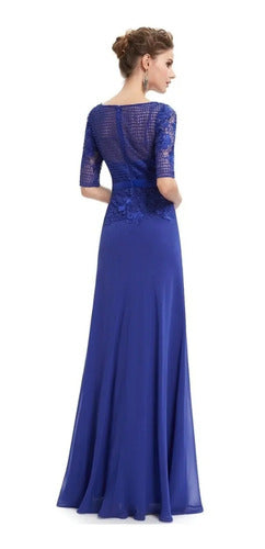 Vestido Largo Azul Fiesta Ep 90 Azul 6