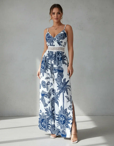 Entero Jumpsuit Estampado Mono Paisley Retro Bohemio El 173