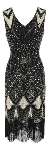 Vestido Años 20 Lentejuelas Midi Va 616