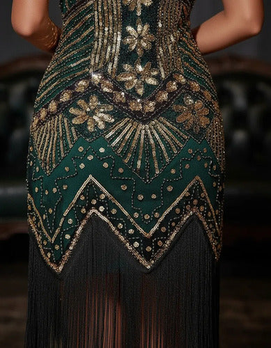 Vestido De Baile Retro Gatsby, Años 20 Charleston  Va 633