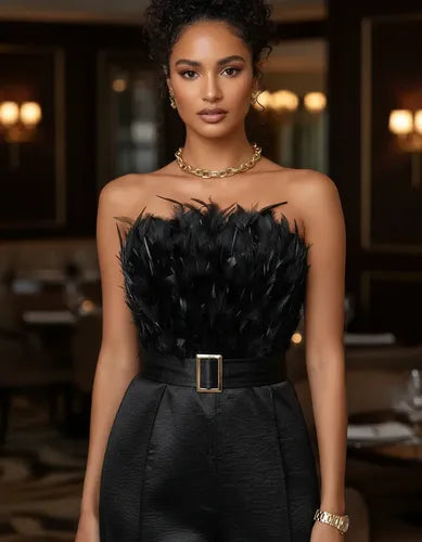 Entero Jumpsuit Mono Negro Fiesta  El 47