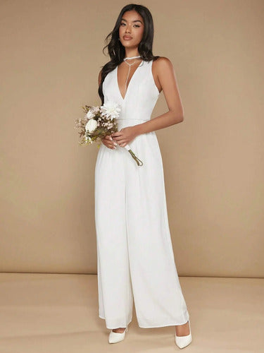 Entero Jumpsuit Enterito Novia Civil El 209