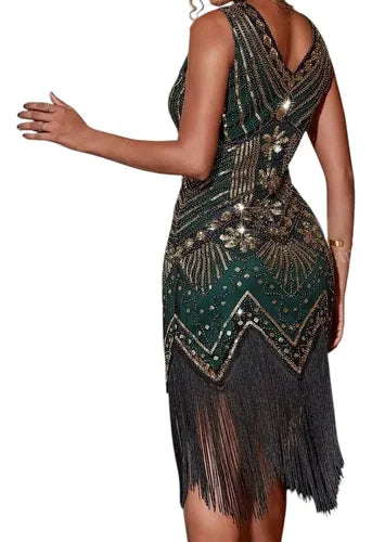 Vestido De Baile Retro Gatsby, Años 20 Charleston  Va 633