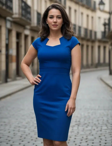 Vestido Rojo Azul Negro Bodycon Fiesta Manguita Va 251