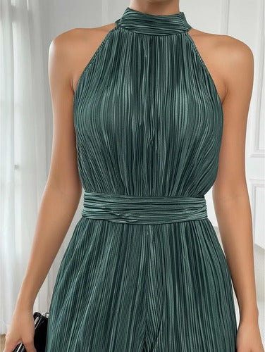 Entero Jumpsuit Mono Fiesta Cuello Halter Plisado El 205