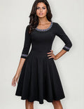 Vestido Fiesta Retro Estilo Étnico Apliques Bordados Va 426