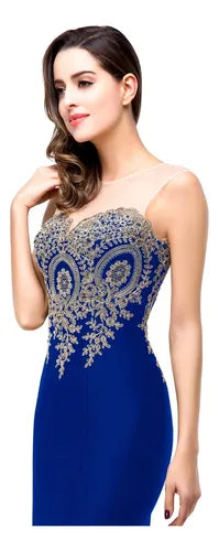 Vestido Fiesta Sirena Dama De Honor Escote Corazón Ep 441