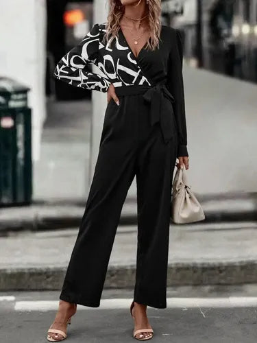 Entero Jumpsuit Mono Manga Larga Fiesta  El 130 Negro S