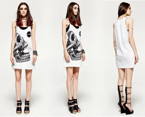 Exclusivo Vestido Blanco Calavera  Ov 01 Blanco M