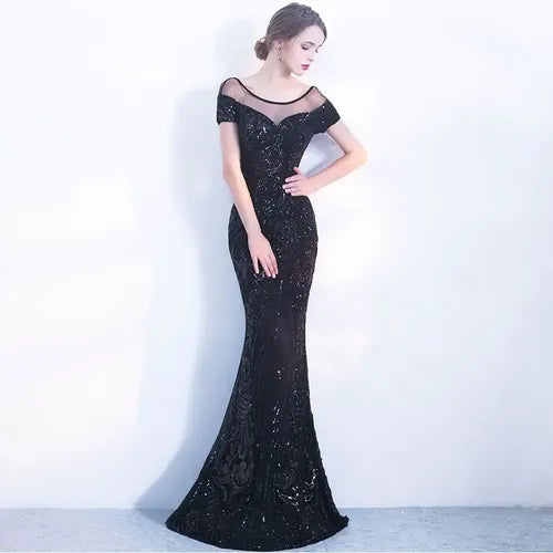 Vestido Fiesta Graduación Matrimonio Lentejuela Ep 413