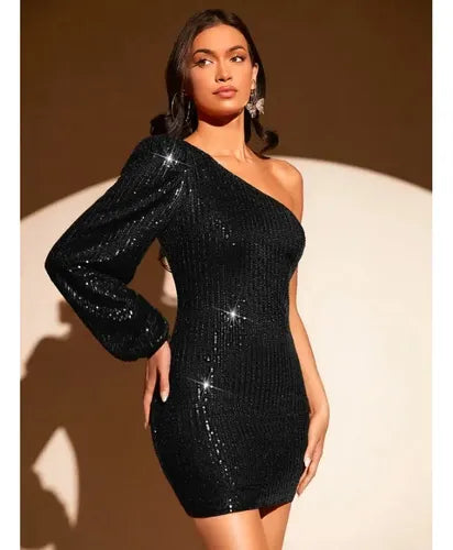 Vestido Fiesta Ajustado Corto Lentejuelas Vl 68