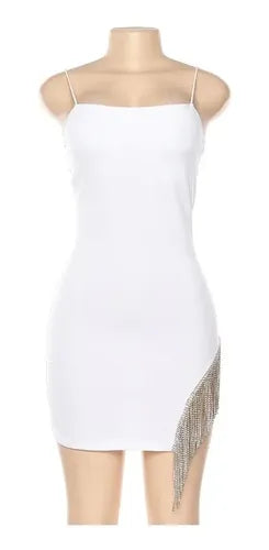 Vestido Fiesta Corto Ajustado Sexy Bodycon Tirantes Va 424 Negro M