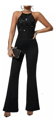 Entero Jumpsuit Mono Negro Fiesta  El 33